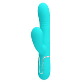 Party Up Paul Rolling Beads Vibrator Teal 22.6 cm USB Rechargeable Thrusting Rabbit Vibrator VIBRATORS-RABBIT
